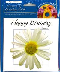 Music CD Greeting Card-Happy Birthday(White Flower/James1:17) #15B-019B