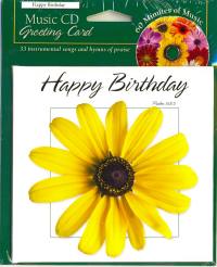 Music CD Greeting Card-Happy Birthday(Yellow Flower/Psalm128:5) #15B-019C