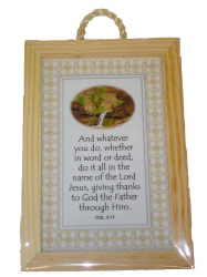 木框金句相架-Colossians3:17(英)
 Christian Wall Frame(Colossians3:17) #15D-011D