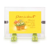 玻璃画座-Pure in Heart(Matthew5:8/英)
Glass Frame(on marble stands)-Pure in #15D-016B