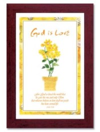 木框玻璃挂画-God is Love(John3:16/英)
Picture Frame-God is Love(John3:16) #15D-030C